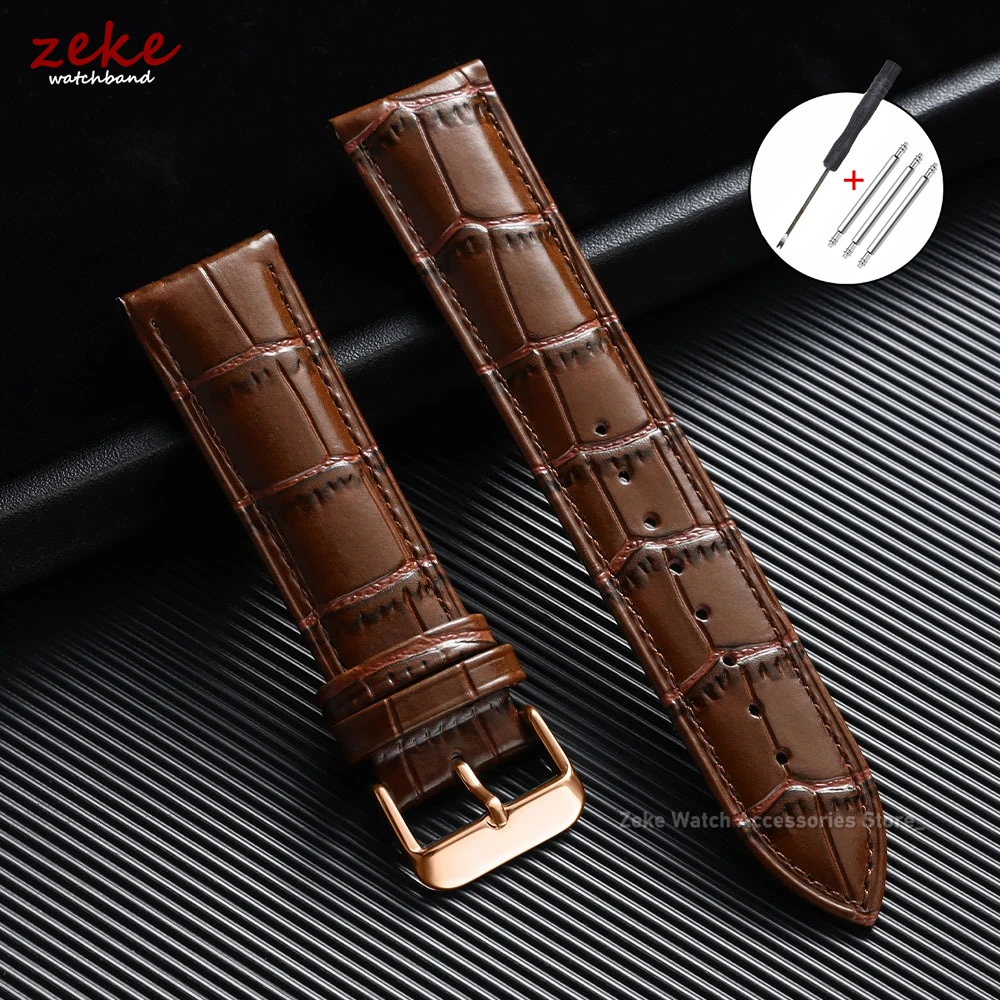 Elegant Leather Watch Band - Universal Slim Strap