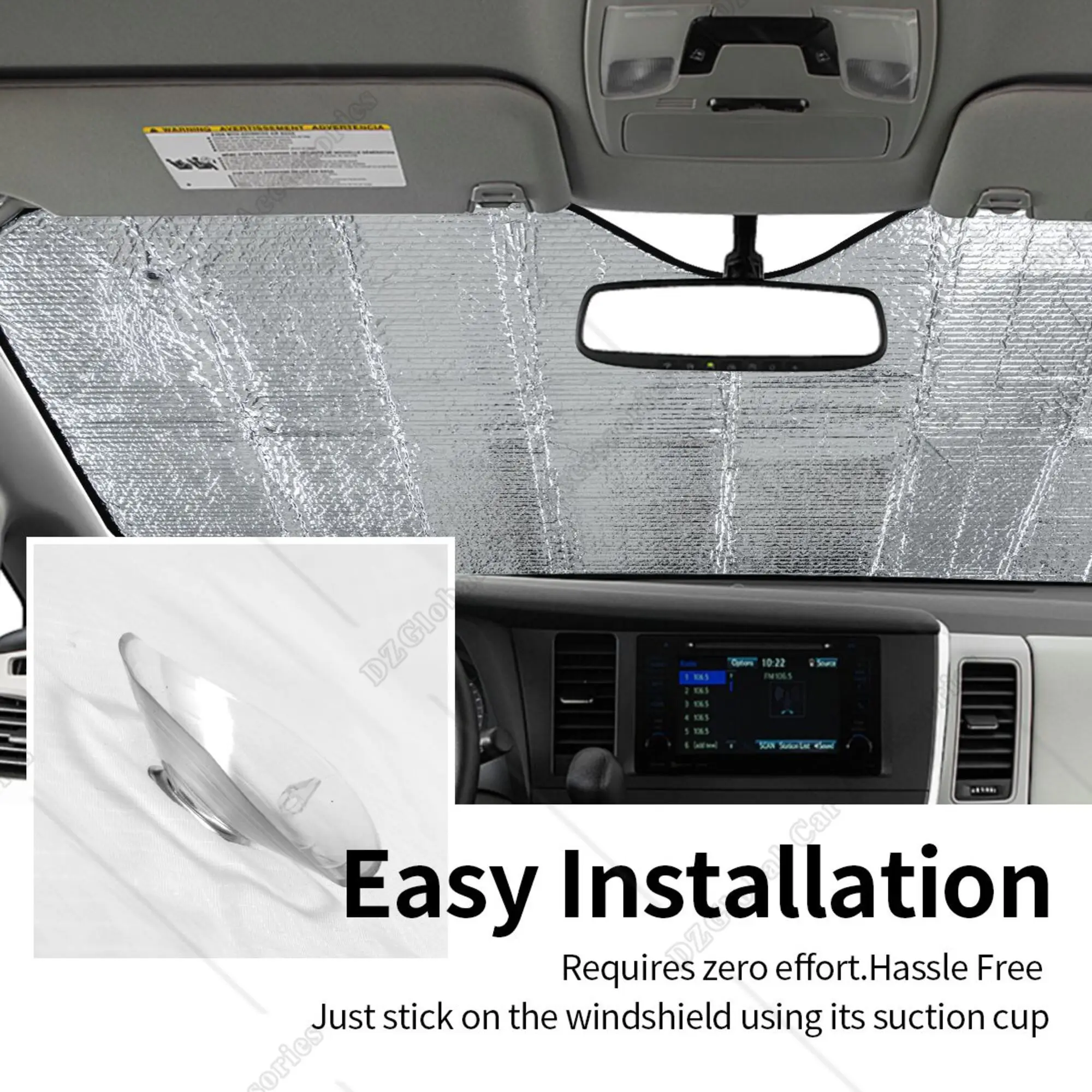 USA President Seal Logo Print Foldable Windshield Sunshade 76x140cm Car Window Windscreen Cover UV Protector Car Sun Shade