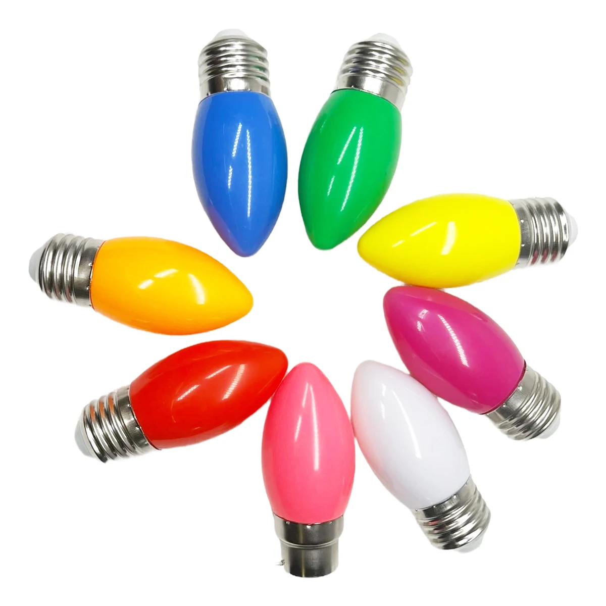 Led Lamp Led Light Colorful LED Bulb E27 B22 2W RGB Led Bulb C35 Led candle Light 9 Color SMD 2835 AC 110V 220V Globe Cold / Warm White