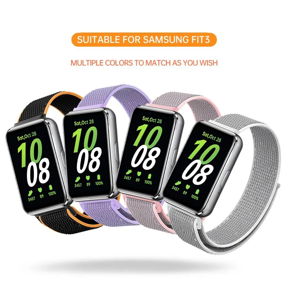

Nylon Loop Strap for Samsung Galaxy Fit 3 Adjustable Elastic Bracelet Watchband for Samsung Galaxy Fit3 Band Accessories