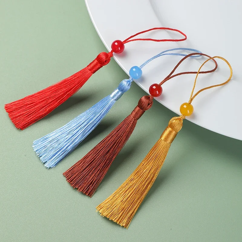 20/10/5Pcs Silky Handmade Tassel 13cm Soft Craft Mini Tassels With Beads Bookmarks Tassels Jewelry Making DIY Projects Decor