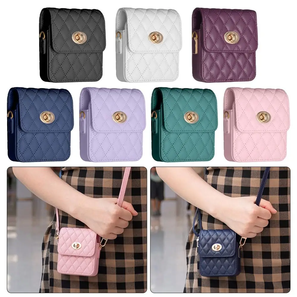 Elegant Leather Crossbody Mini Handbag and Phone Holder