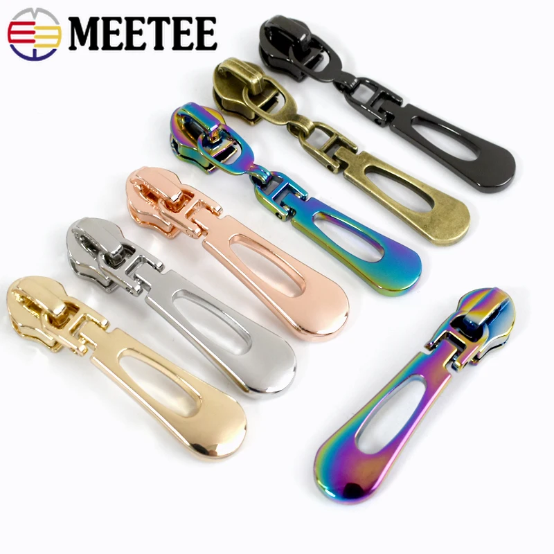 Zipper Sliders zipper repair kit zipper pullers zipper sliders zipper heads for 5# Nylon Zippers Tapes Pocket Zips Head Pulls Bag Repair Kit Replacement DIY Sewing Accessories 5/10/20Pcs