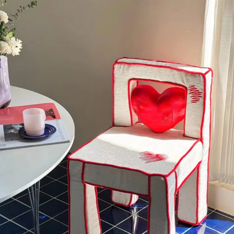 FULL LOVE Wabi-sabi Style Comic Chair Retro Living Room Leisure Chair Makeup Single Sofa Backrest Love
