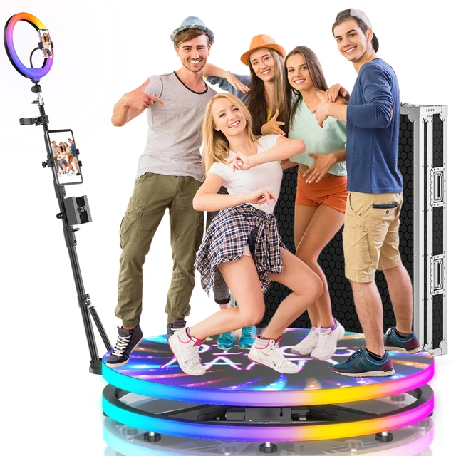 Automatic 360 Photo Booth with RGB Light & Remote Control