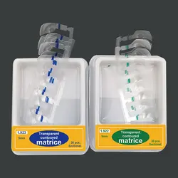 Dental Transparent Sectional Contoured Matrices 30pcs/box Width 7mm Narrow 5mm Matrix Polyester Russian Matrices Dentist