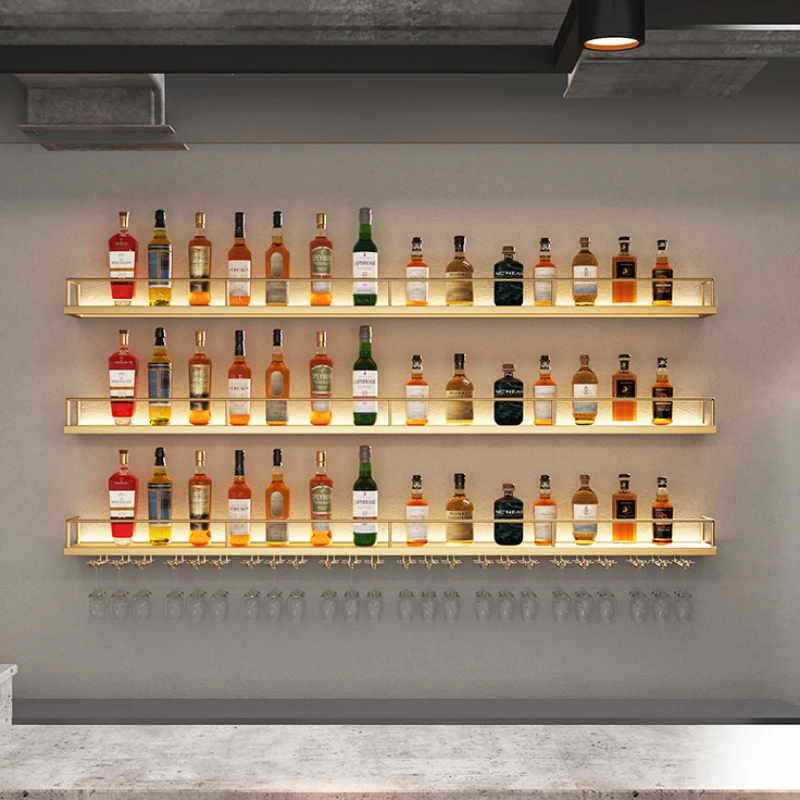 Bar Shelves Wine Fridge Cabinet Liquor Living Room Canteen Wall Furniture Storage Cabinets White Counter Beverage Cellar Rack