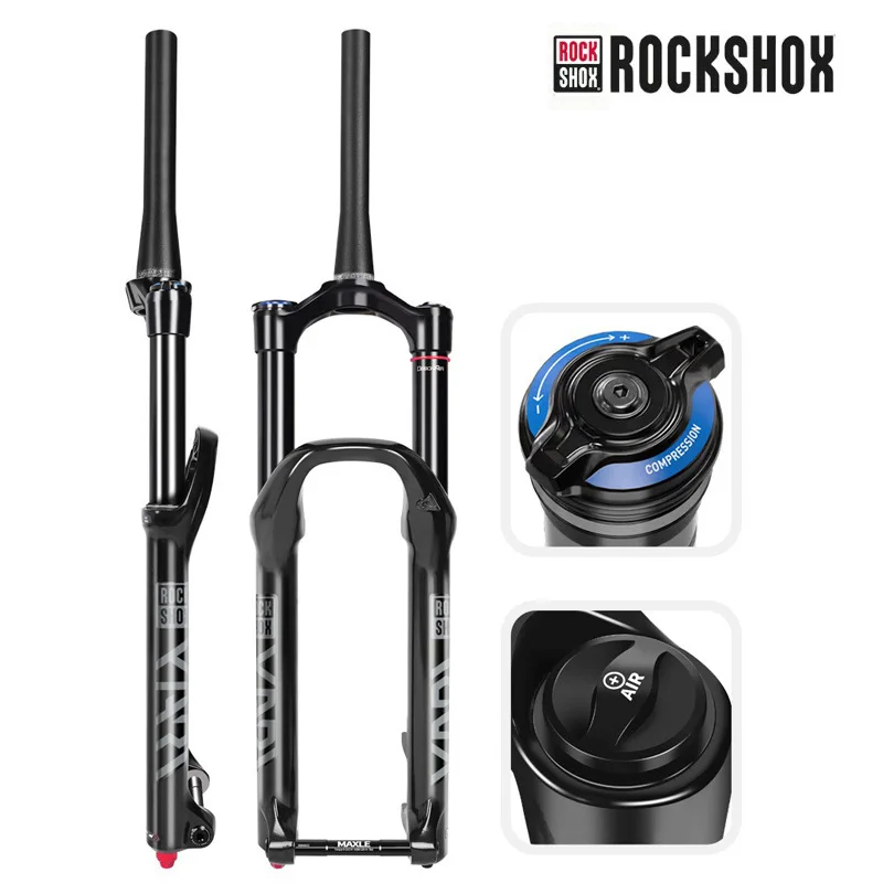 

2022 ROCKSHOX YARI RC 29-дюймовый наплечный замок ход 180 мм цилиндрическая ось 15*110 DH повышающая подвеска вилка