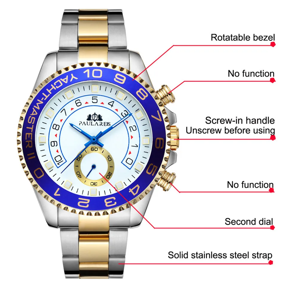 Fashion Casual Mechanical Wristwatches,Big Dial Automatic Wristwatches for Man,Stainless Steel Waterproof Sport Men's Watch - 5