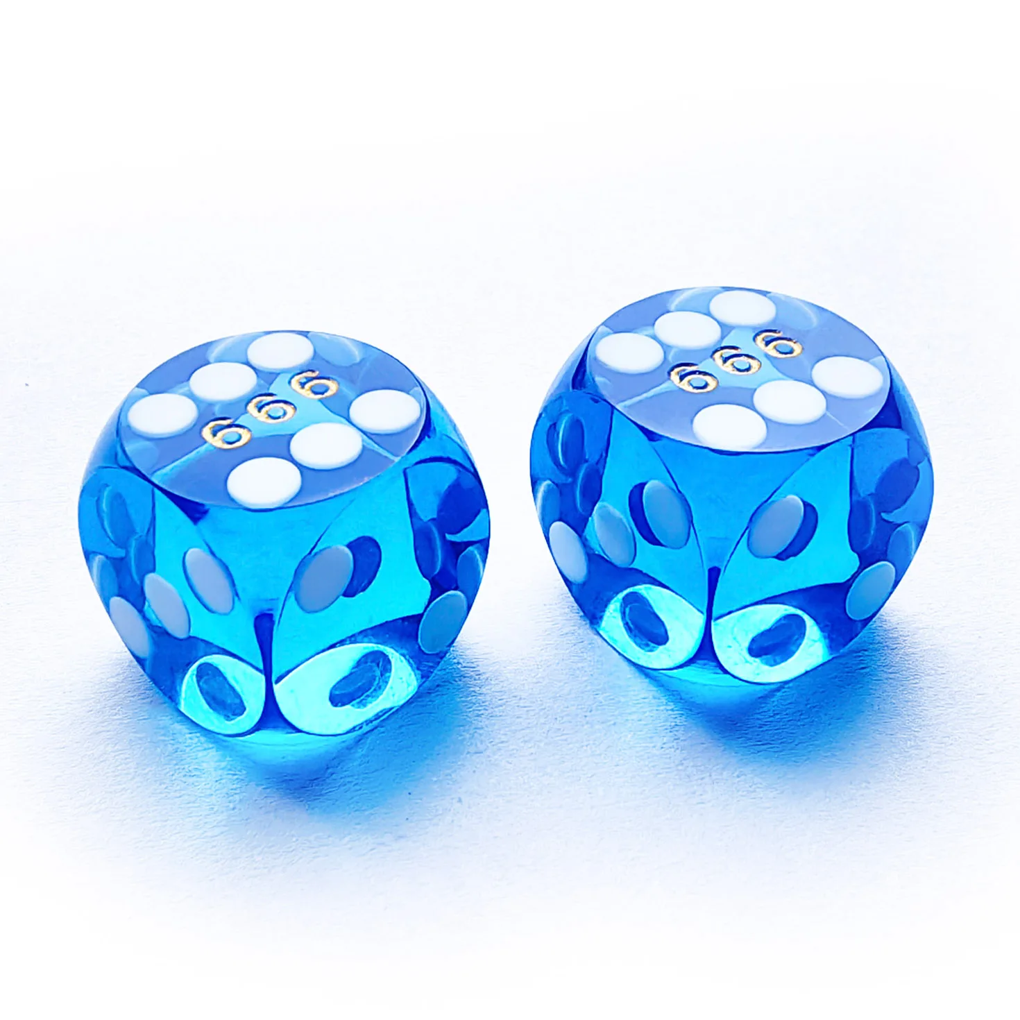 Bescon Dice Professional Precision Dice Round Corner 5/8" (16mm) with Random Serial Number, Precision Cut Dice 16MM 2pcs Set 2