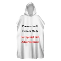 Personalized Hooded Poncho Towel for Adults and Kids Swim Beach Changing Robe Sand Free Drop Shipping Special Unique Holiday Gi 1