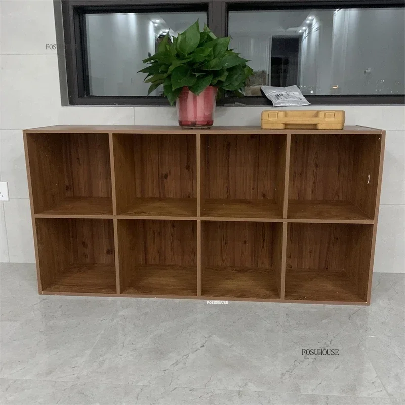 Modern Simple Children's Bookcases Floor Rack Storage Cabinet Children's Furniture Creative Living Room Narrow Lattice Bookshelf