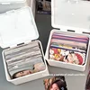 1Pcs Korean Pure White Storage Box Blind Box Card Photocard Storage Box Photo Card Organizer Classification Flip Holder 4