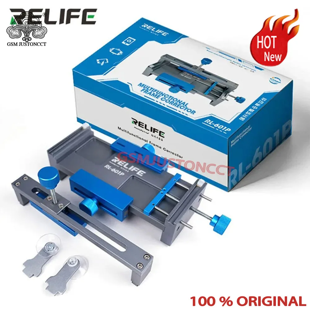 RELIFE RL-601P 다기능 모바일 미들 프레임 교정기 포트, 파손 복구 클램프, 다양한 휴대폰 모델 수리 지원