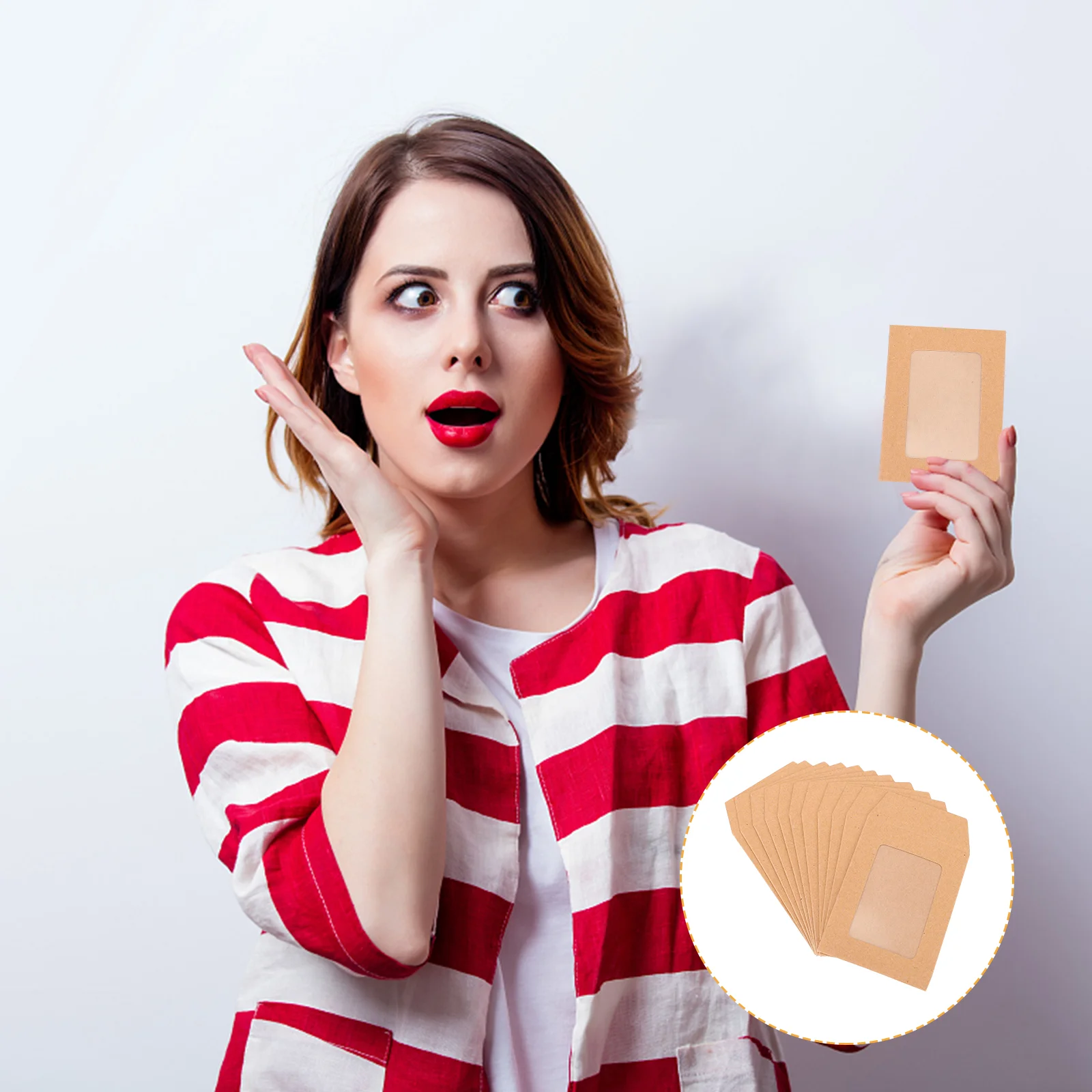 

25 Pcs Transparent Kraft Paper Invitation Envelope Bag Envelopes Mailing Letter Storage