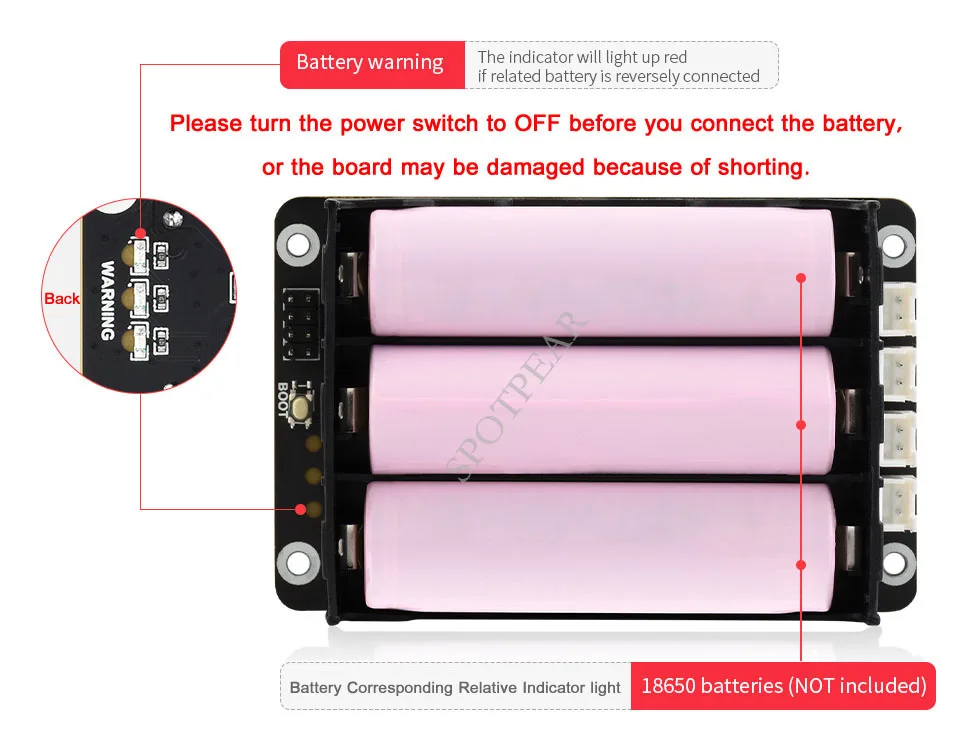 Placa de Expansão Uninterruptible Power Supply, Raspberry