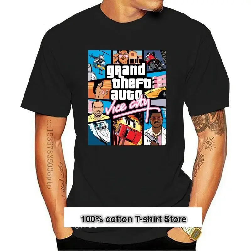 Camiseta Gris Grand Theft Auto Vice City Para Hombre, Sudadera De Juego Gta, Jersey, Sudaderas De Calle Harajuku, Novedad