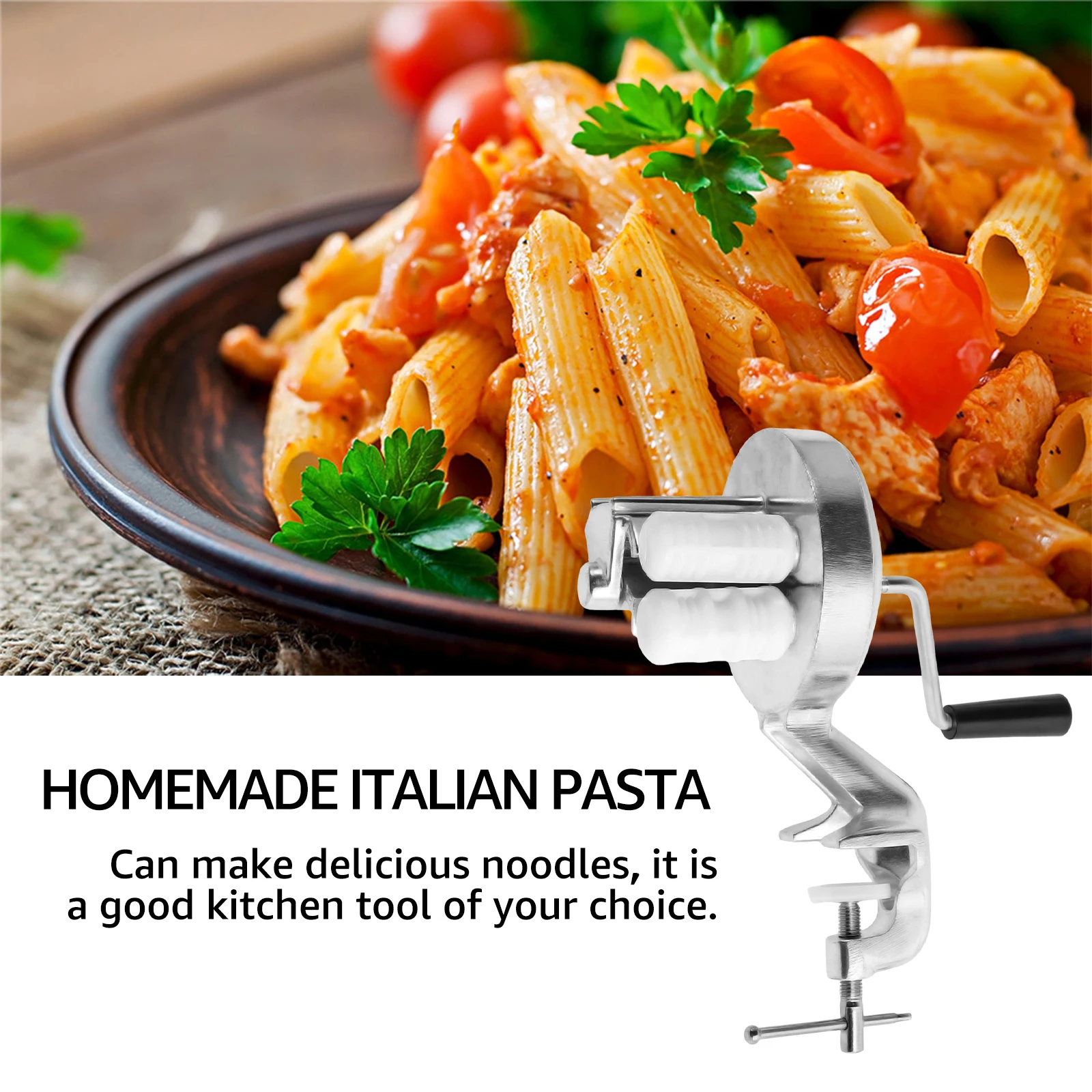 Manual Pasta Machine Macaroni Maker Aluminum Alloy Noodle Maker for Kitchen Restaurant Making Italian Pasta Tool Noodles Machine