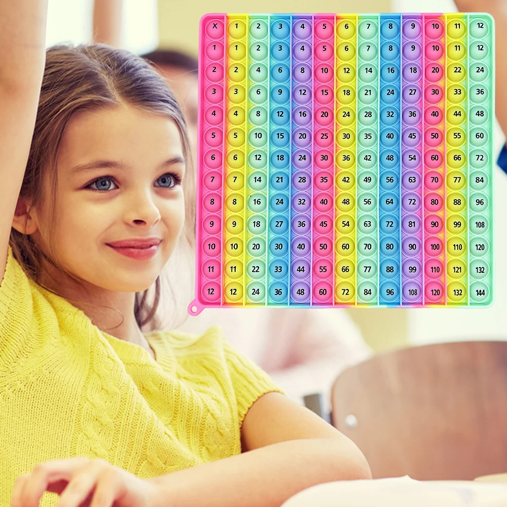 12x12 Multiplication Games Math Toys, Times Table Learning Teaching Educational Fidget Toys Gifts for Kids Grade 2 3 4 4