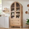 Tall Arched Kitchen Pantry, Modern Farmhouse Wood Kitchen Storage Versatile Cupboard, Dining Room, Bathroom 1
