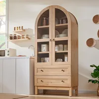 Tall Arched Kitchen Pantry, Modern Farmhouse Wood Kitchen Storage Versatile Cupboard, Dining Room, Bathroom 1