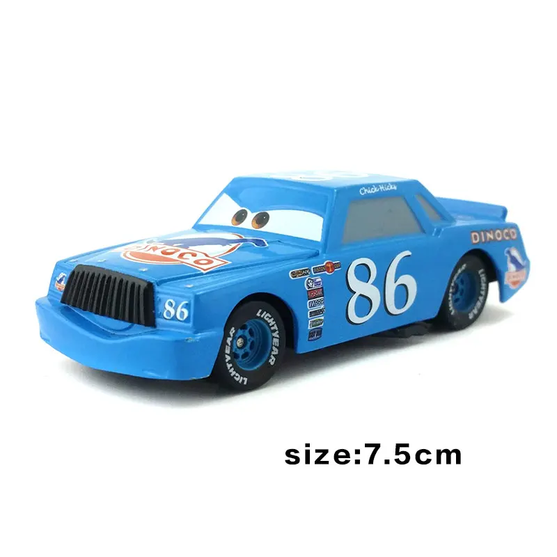 Carros do filme, personagens básicos Relâmpago McQueen, O Rei Chick Hicks  Carro de brinquedo de metal 1:55 Brinquedos infantis soltos (Polícia  McQueen) : : Brinquedos e Jogos