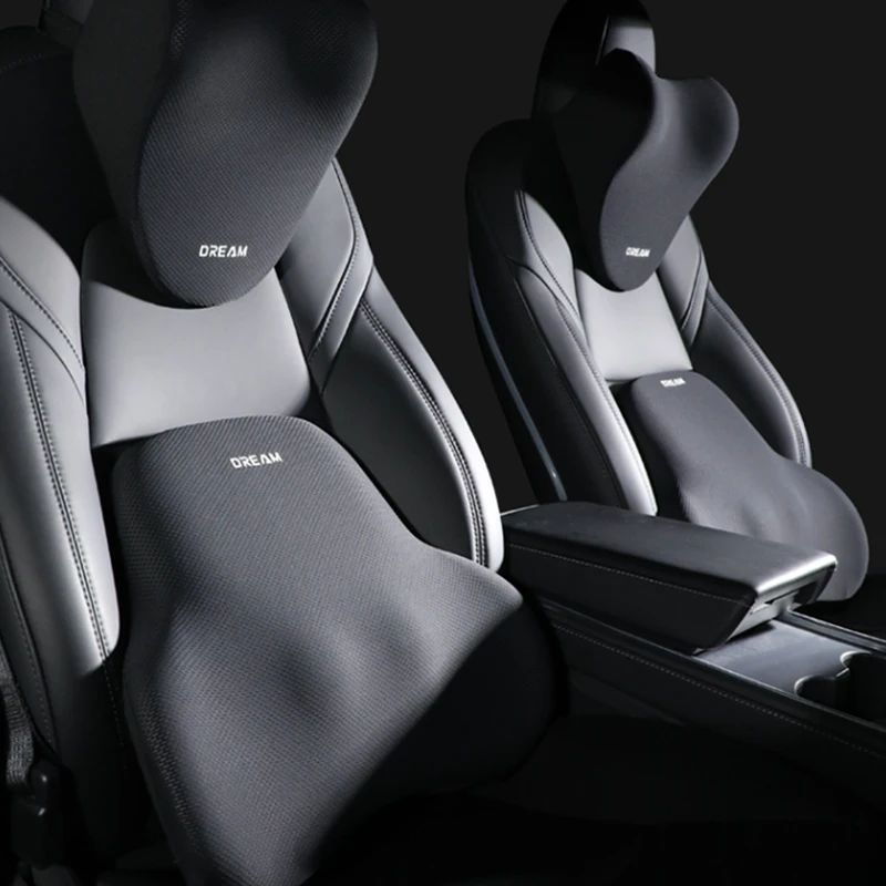 New Car Head Back Support Pillow Soft Neck Pillow Breathable Car Lumbar