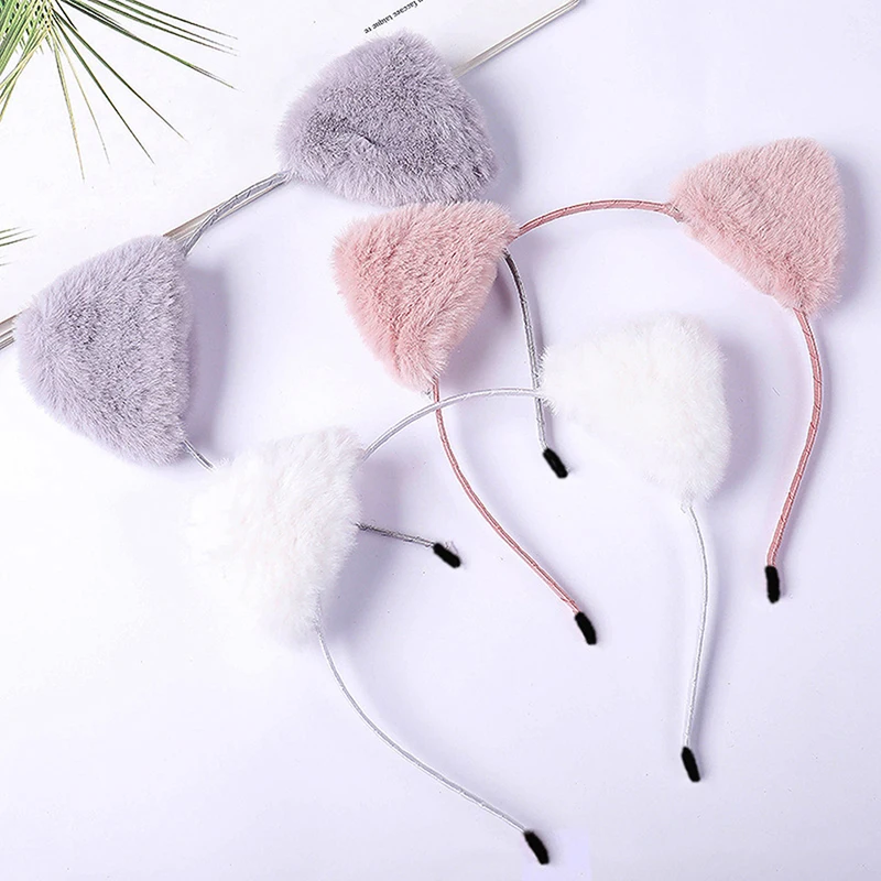 

Cat Ears Headband for Women Cartoon Plush Hair Band Anime Cosplay Cute Face Wash Hair Hoop Headware Girls Hair Accessories