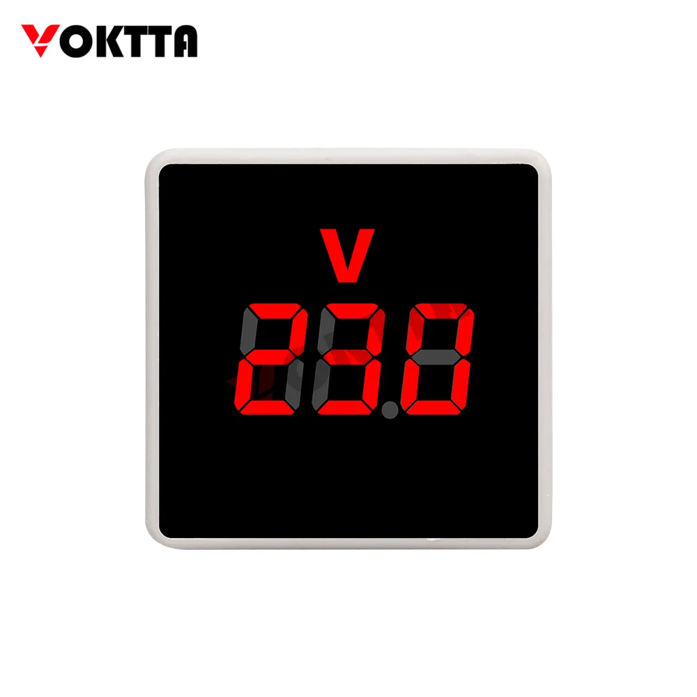 

Цифровой вольтметр переменного тока VOKTTA V-PL с ЖК-дисплеем, квадратный, с евровилкой, бытовой цифровой вольтметр переменного тока, Стандартный Красный, маленький размер, прочный