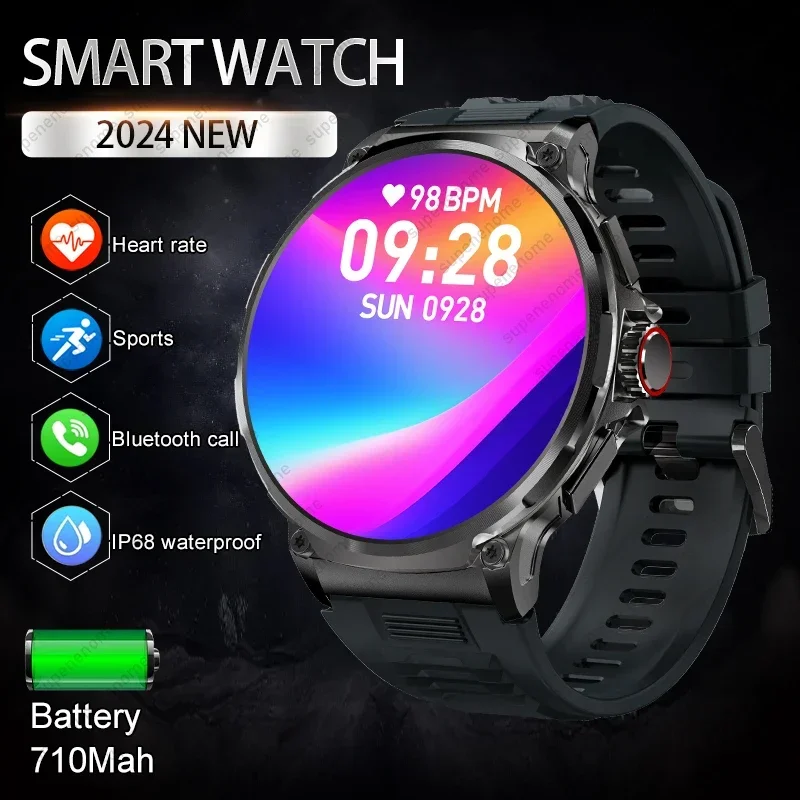 

Мужские Водонепроницаемые Смарт-часы с экраном 1,85 дюйма и поддержкой Bluetooth