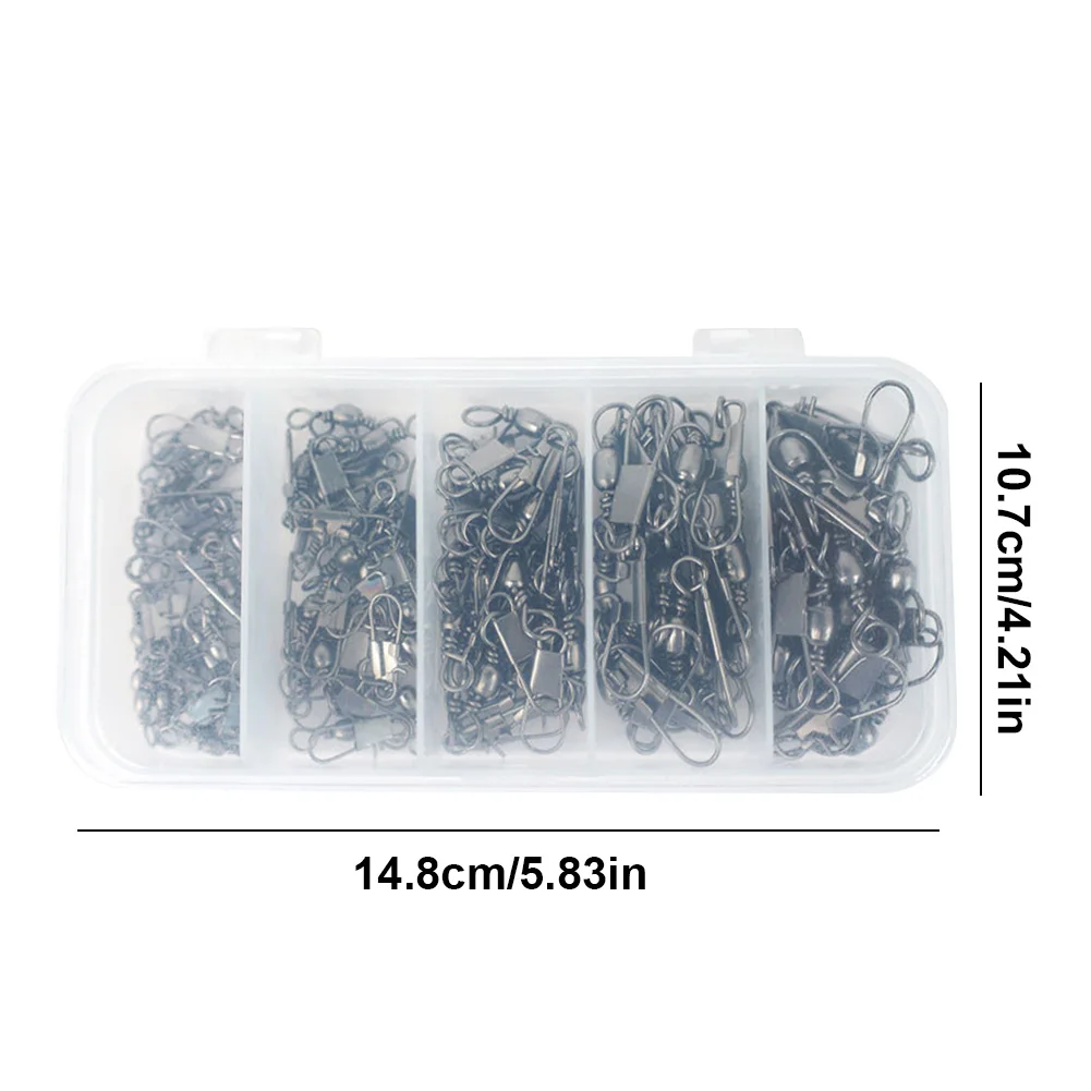 Stainless Steel Fishing Snap Swivel High Strength Rolling Swivel