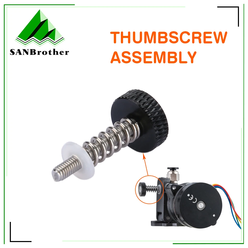 Thumbscrew Assembly For Dual Drive Gear Bowden Extruder Kit For Drivegear DDG Wind Sunrise Extruder c trianglelab ddb extruder shaft assembly gear single and rnc nano coating drivegear for ddb extruder diy drivgear extruder