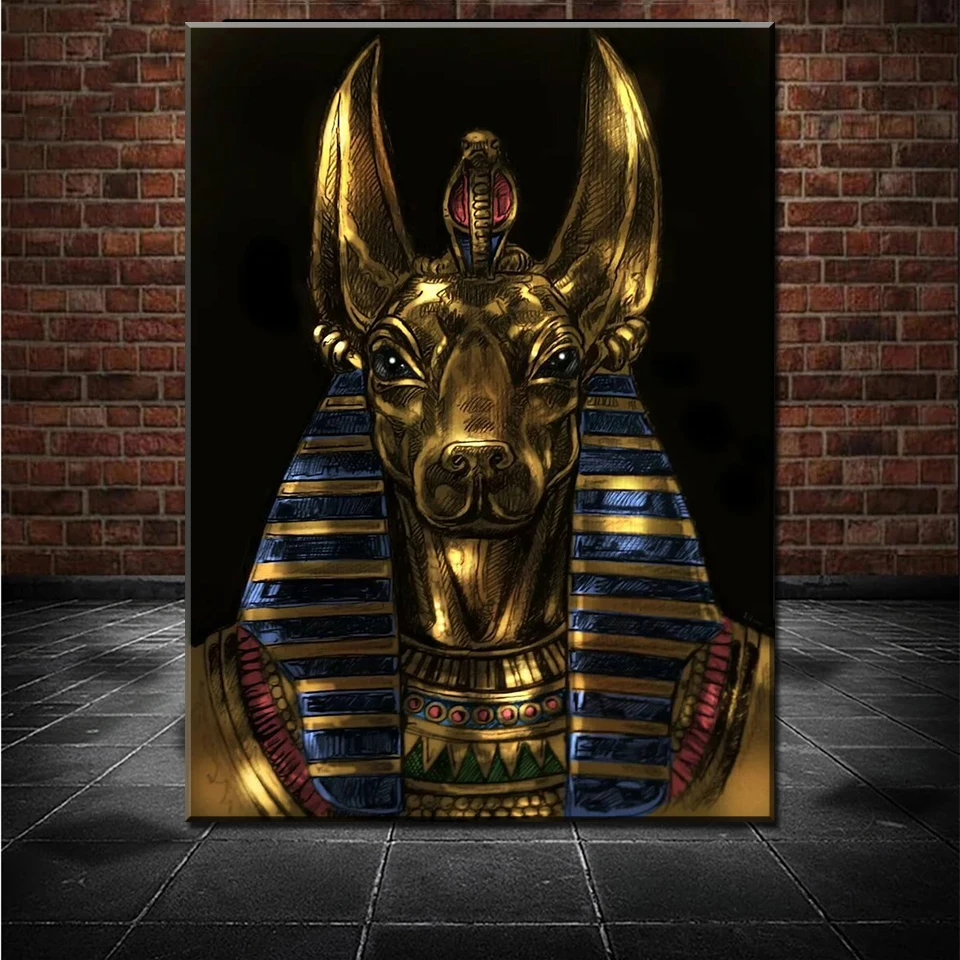 Egyptian God Anubis Diy 5D diamond painting cross stitch Puzzle Mosaic Full Drill diamonds embroidery Uniquely New home decor