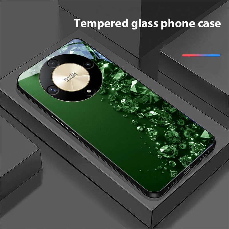 Premium Full Diamonds Tempered Glass Phone Case