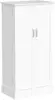 47” Kitchen Pantry Cabinet, White Freestanding Buffet Cupboards Sideboard with Doors & Adjustable Shelves Kitchen Pantry Storage 5