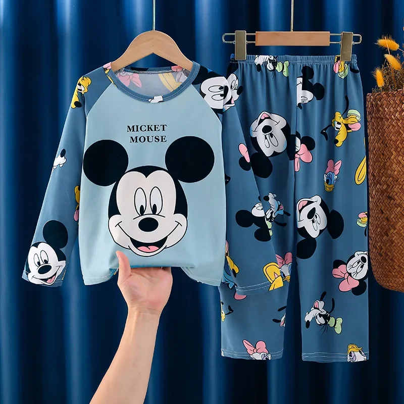 

Mickey Stitch Girls Pajamas Sets Teenagers Sleepwear Children Pajamas Homewear Spring Autumn Pajamas Christmas Gifts
