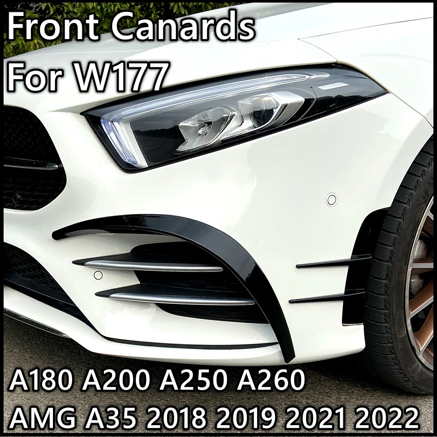 Car Front Canards Apron Bumper Splitter Spoiler For Mercedes Benz W177