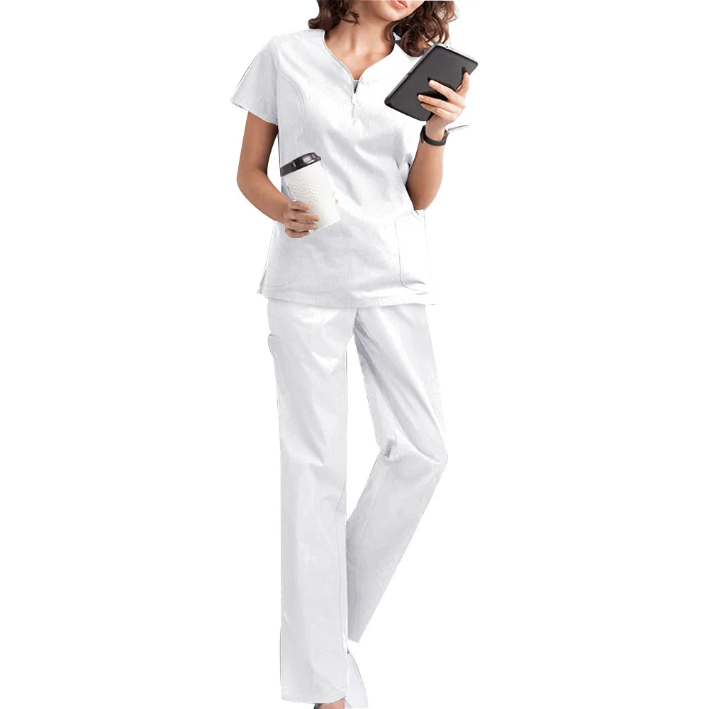 

Women Surgical Gowns Short-Sleeved Medical Uniforms Nursing Accessories Dental Clinic Pet Hospital Beauty Salon Workwear Clothes