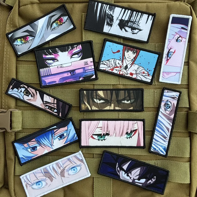 Eye Patch Anime Character Eyes Patch Tactical Cartoon Eye Morale Badge Goku Gojo Patches