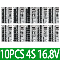 High - Performance Lithium Battery Protection Circuit Board with Balance Charging Capability (100A) (10pcs 4S 16.8V 100A)