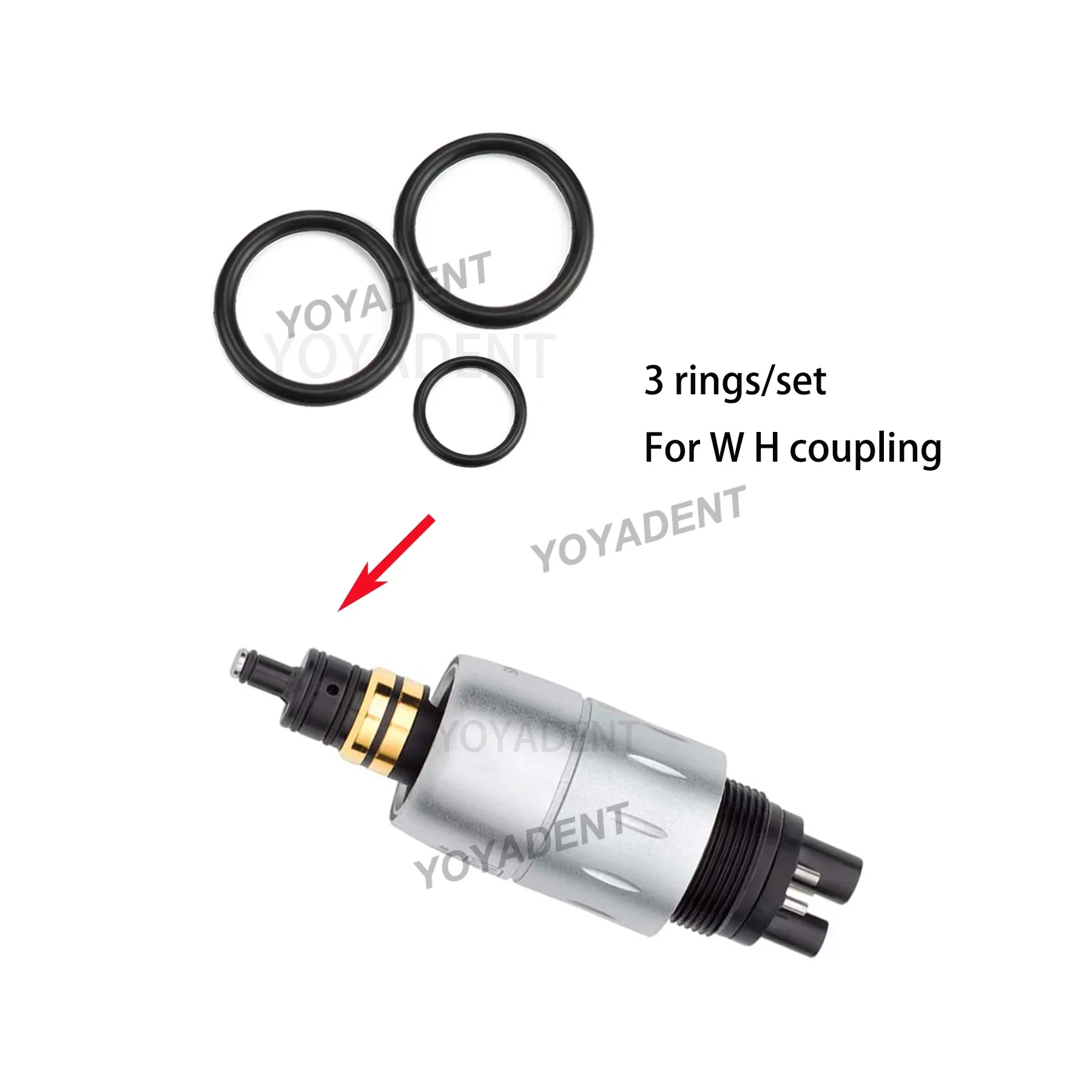 Dental Handpiece O-Ring Kit – Universal Fit For Kavo, NSK, SIRONA Couplings – 6-Pin Hose Compatibility