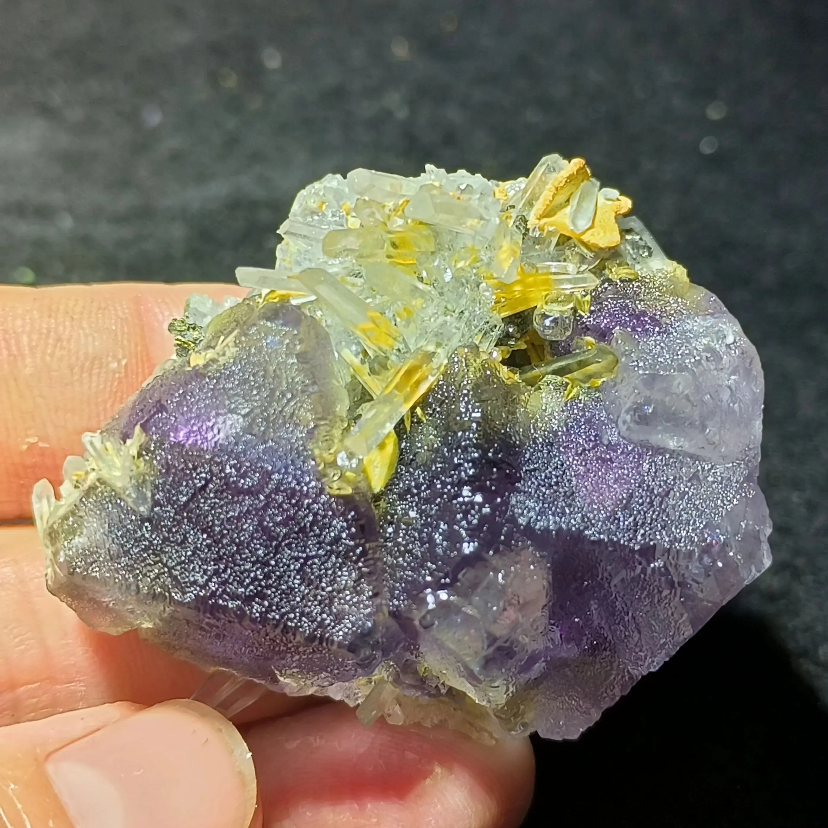 

56.6g100%Natural purple dreamy fluorite, crystal cluster mineral specimen healing energy furniture decoration quartz gemstone