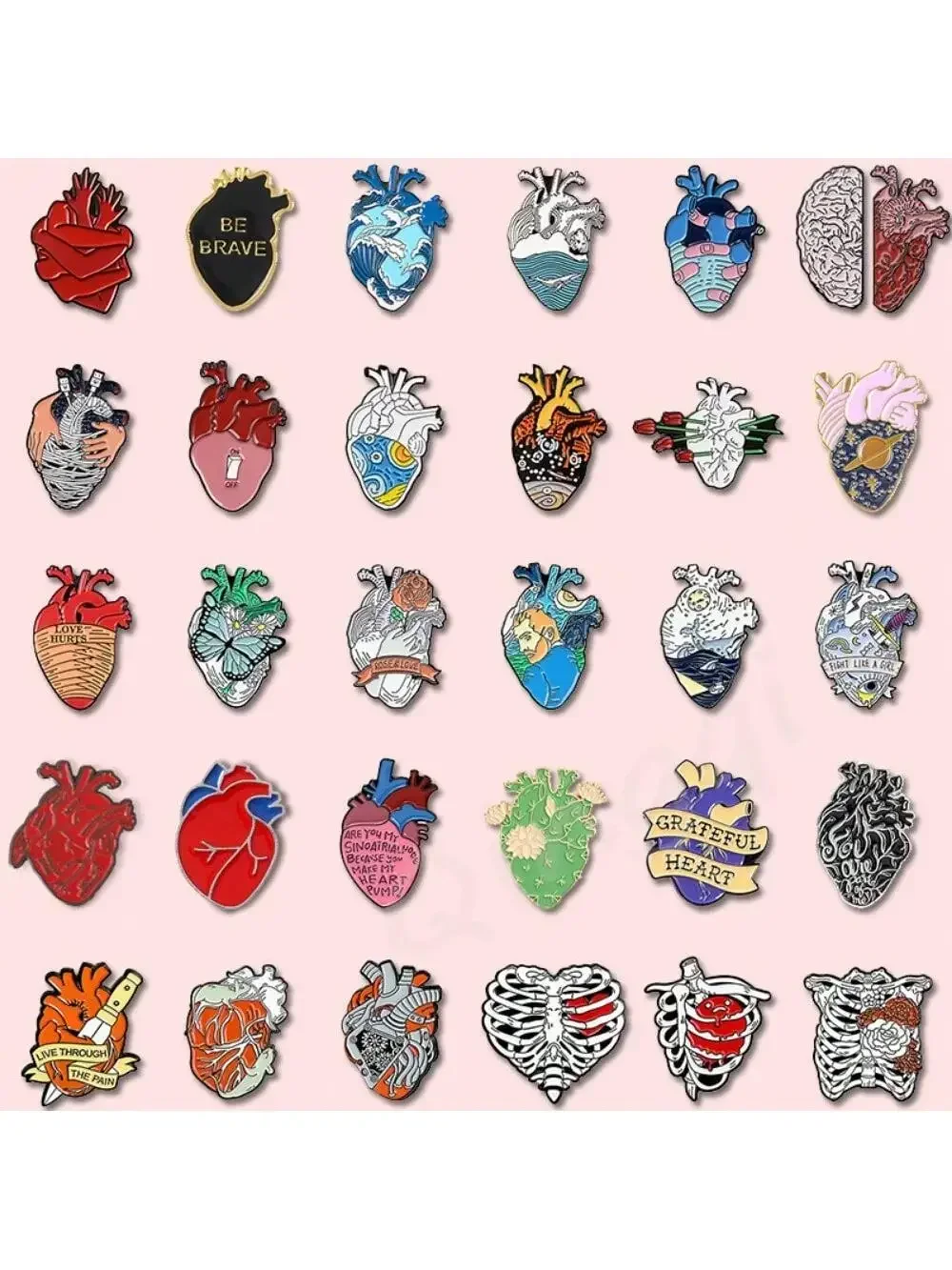 10/20/30pcs Women's Metal Brooch, Random Styles Anime, Cartoon, Suitable For Daily Wear, Holiday Gifts, Zinc Alloy Material