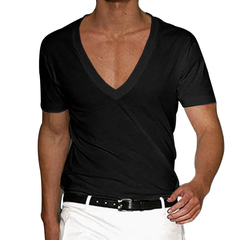 Mens Short Sleeve Slim Fit Casual Tee Shirt