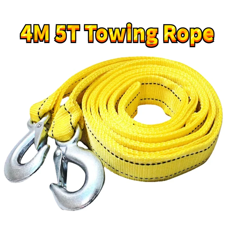 Heavy Duty Tow Strap with Safety Hooks 10,000 LB 4.5 Ton Capacity Towing  Recovery Polyester Tow Strap Rope 2 Hooks - AliExpress