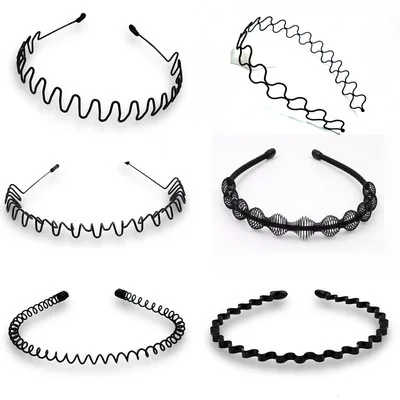 

Iron Wave Headband Men's and Women's Headband Korean Version Invisible Sport Trend Bangs Broken Clip Hairpin