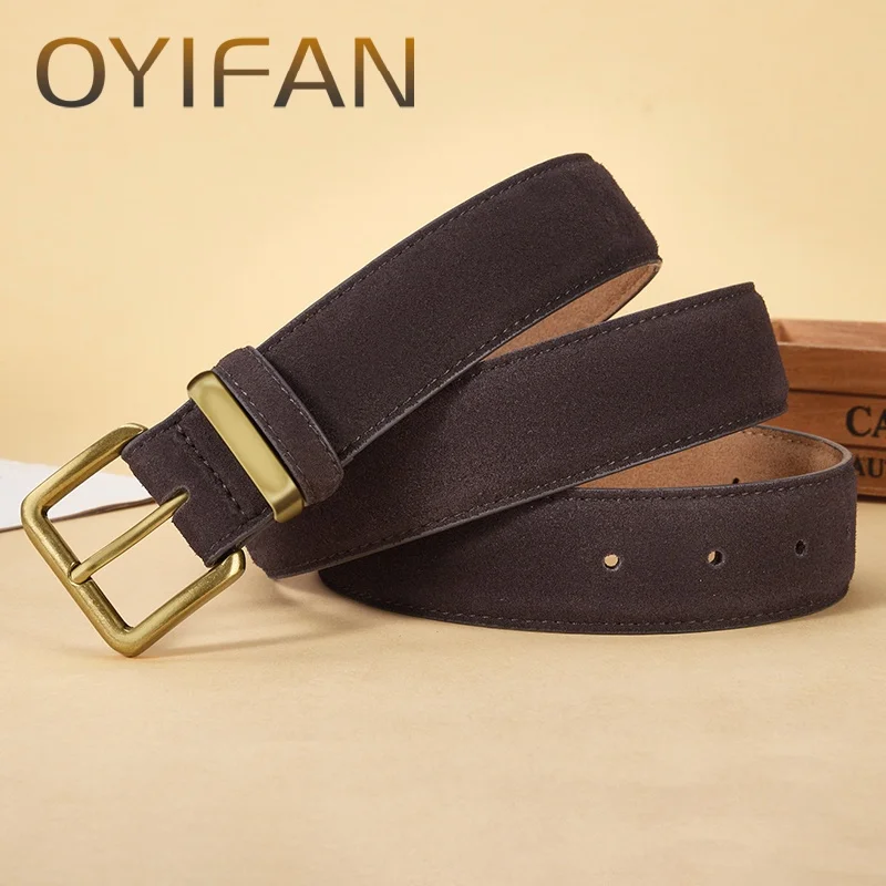 Herren-Wildledergürtel, Retro-Trend, Legierungsschnalle, Herrengürtel, große Größe, echter High-End-Gürtel, Geschenk für Freund und Papa