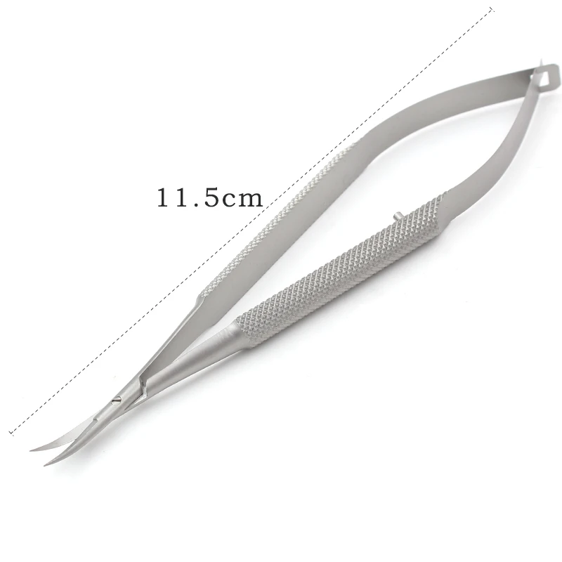 Stainless Steel Round Handle Straight Corneal Scissors 12.5cm