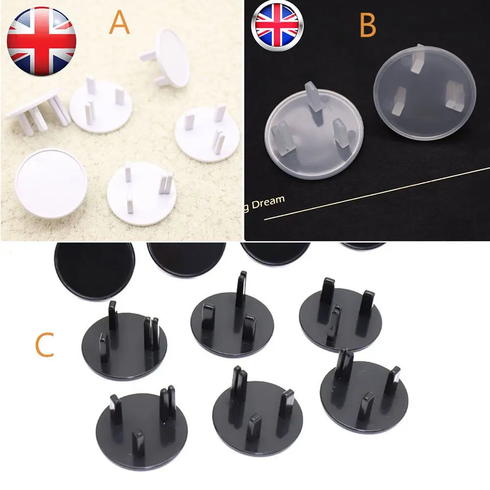 UK Power Socket Guard Protector Plug Cover Outlet Safety Baby Cover 10Pcs socket covers
