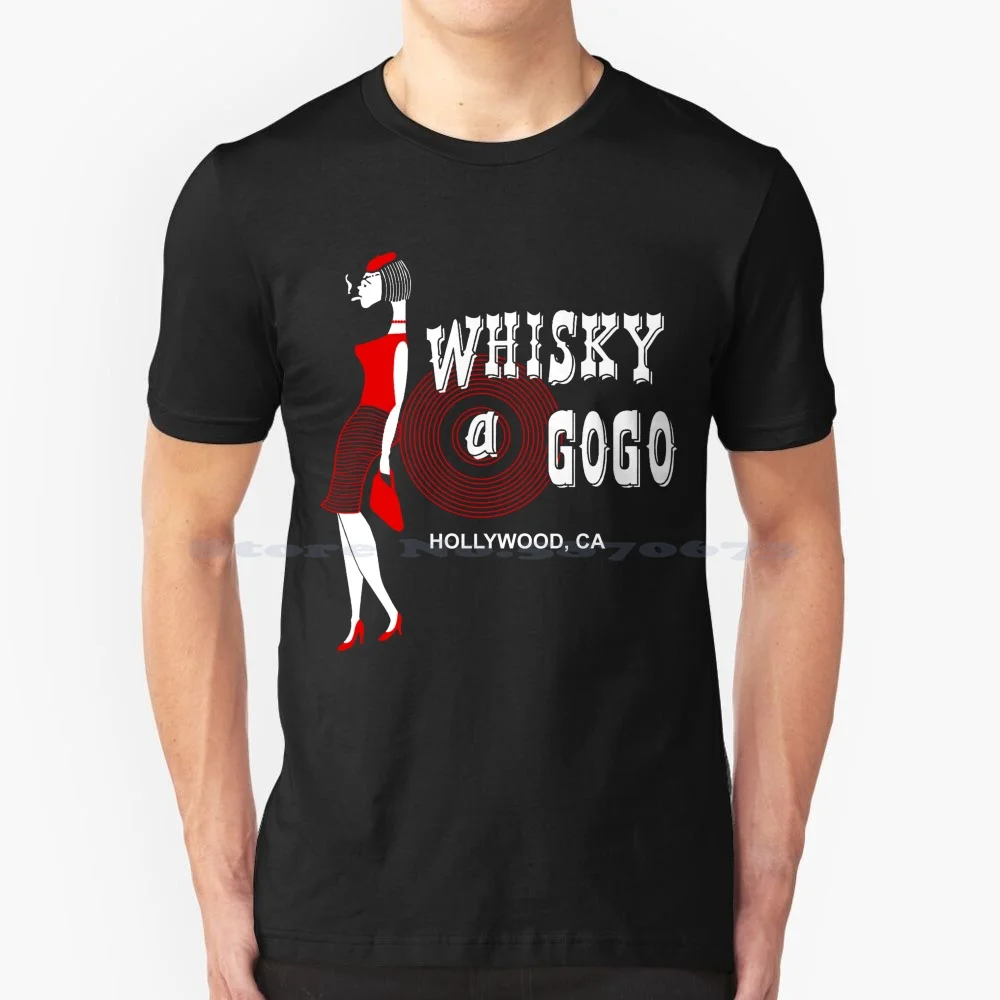 Whisky A Go T Shirt 100% Cotone Tee Whisky A Go The Whisky Sunset Boulevard Us Vintage Sunset Strip La Whisky Elmer
